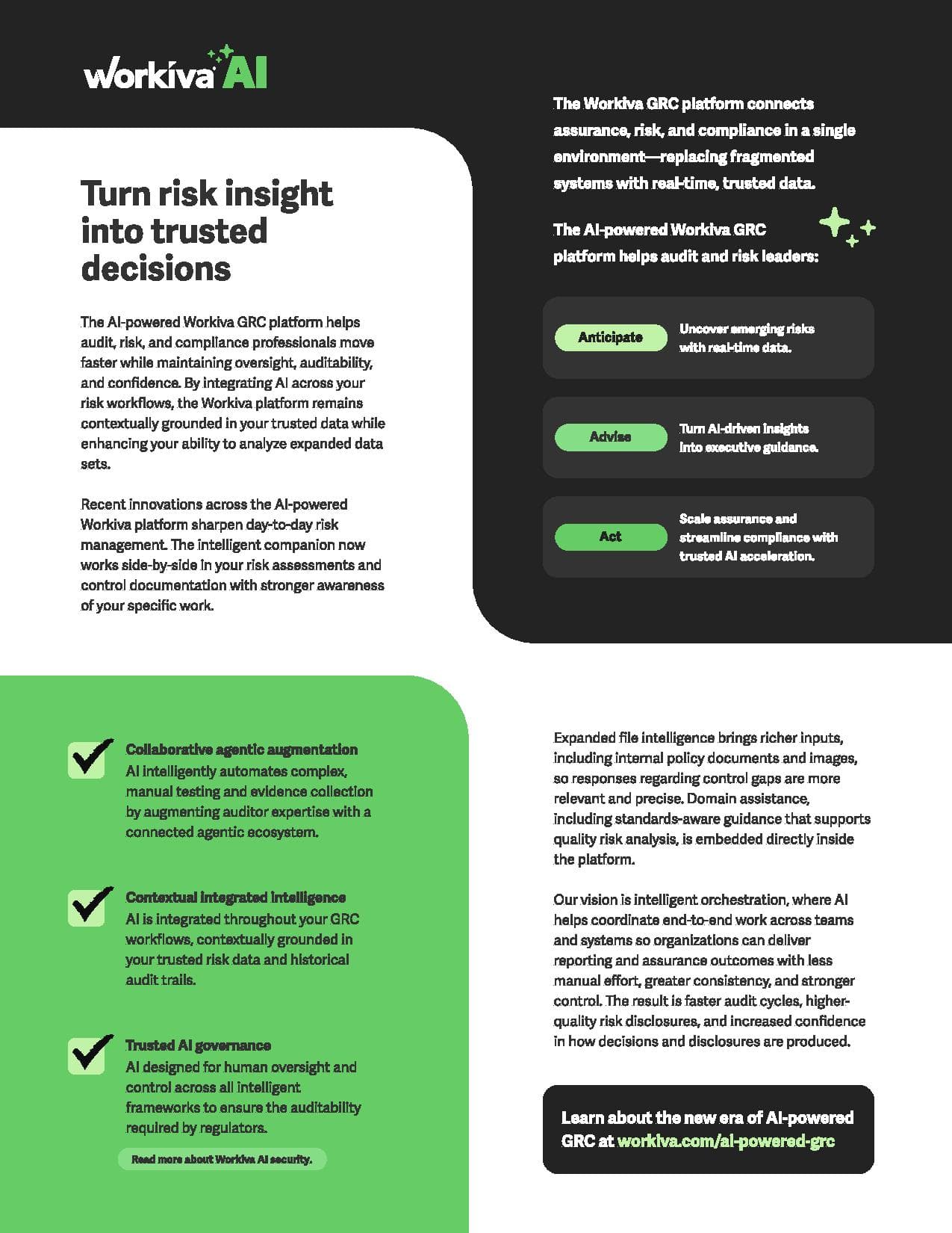 AI-powered GRC that turns risk insight into trusted decisions