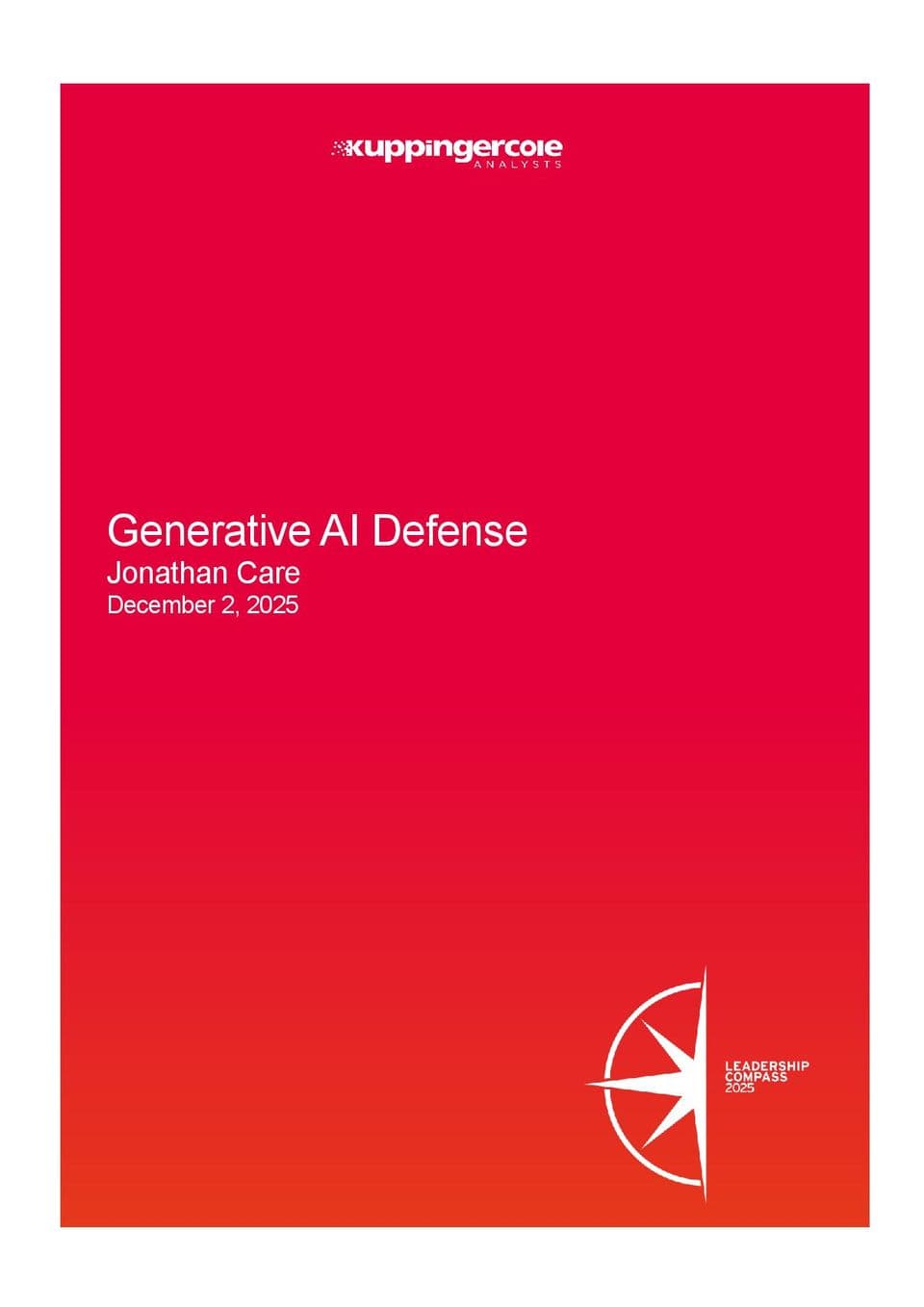 F5 named an innovation, market, and product leader in KuppingerCole's GenAI Defense Leadership Compass