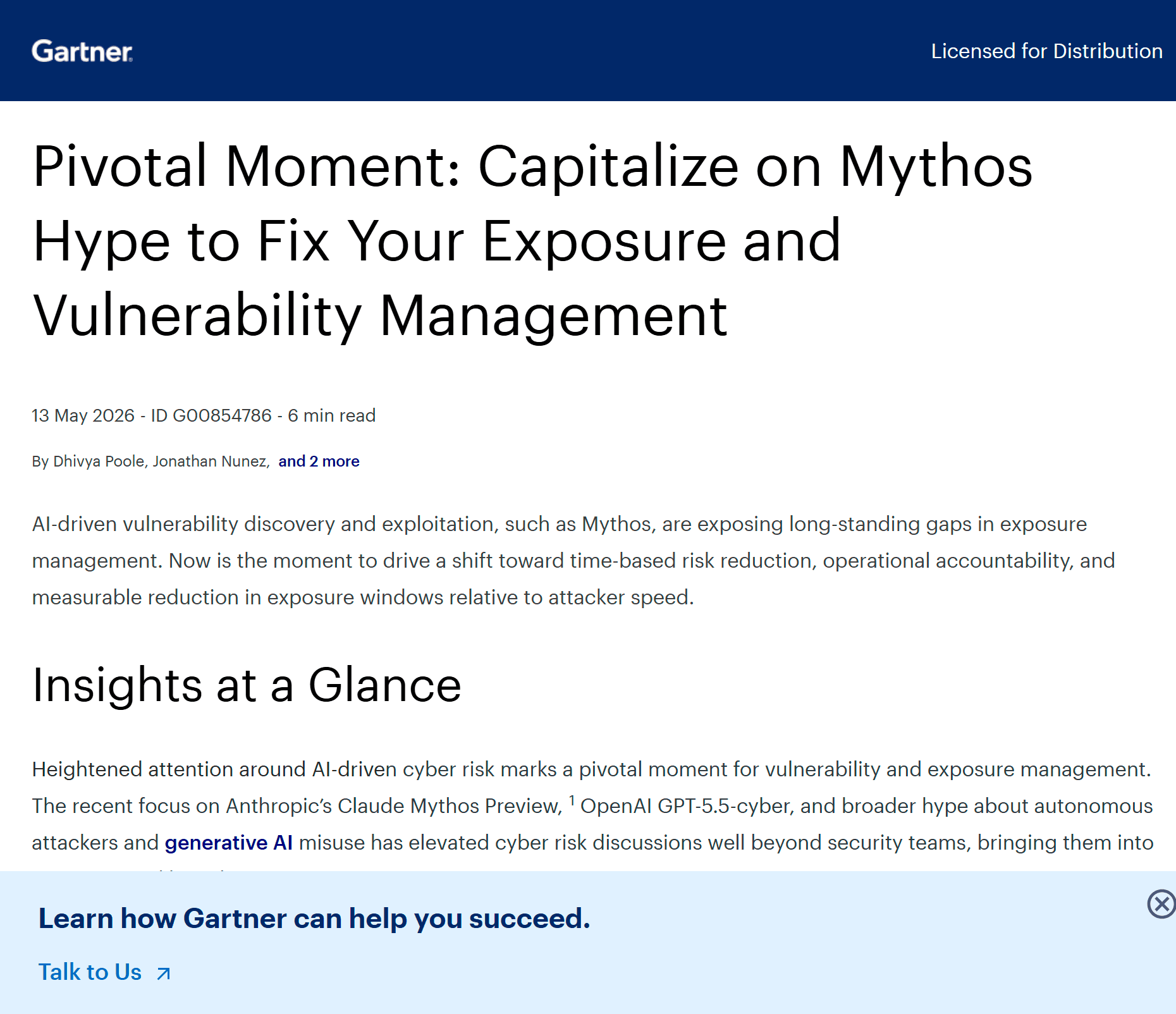 Pivotal Moment: Capitalize on Mythos Hype to Fix Your Exposure and Vulnerability Management